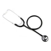 Classic Adult Stethoscope - Single Lumen with Aluminum Chestpiece, Latex-Free, Black