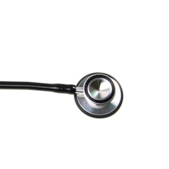 Classic Adult Stethoscope - Single Lumen with Aluminum Chestpiece, Latex-Free, Black