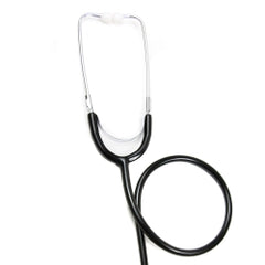 Classic Adult Stethoscope - Single Lumen with Aluminum Chestpiece, Latex-Free, Black