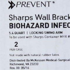 Sharps Collector Locking Wall Bracket - Swing Arm Mount for 5.4 Quart Containers, Cream
