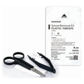 McKesson Sterile Suture Removal Kit - 3-Piece with Plastic Littauer Scissors & Forceps