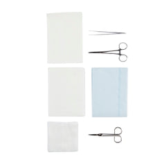 Sterile Laceration Tray with Surgical Instruments - Complete Wound Repair Kit