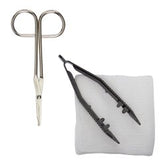 McKesson Sterile Suture Removal Kit - Metal Littauer Scissors, Plastic Forceps, Gauze (16-5425)
