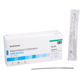 McKesson Intermittent Urethral Catheter - Sterile, Straight Tip, Polished Staggered Eyelets, Luer End