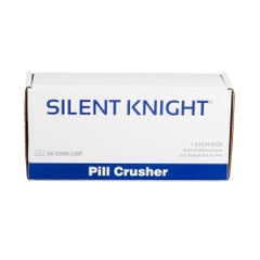 Silent Knight Hand Operated Pill Crusher - Professional Grade with Dual-Action Crushing, Surgical Steel (Blue/White)