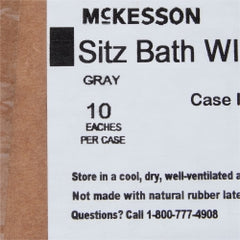 McKesson Round Plastic Graduated Sitz Bath - 2000 mL Capacity with Solution Bag and Tubing