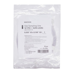 Medical Gas Sampling Line 10 Foot PVC Male-to-Male Luer Lock Connection