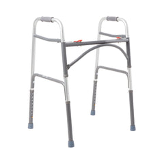 Bariatric Steel Frame Folding Walker - Heavy Duty 500 lbs Capacity - Adjustable Height 32-39 Inch