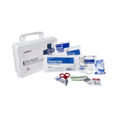 First Aid Kit 25 Person - Plastic Case 2.375 x 6.31 x 9 Inch - Complete Emergency Medical Supplies
