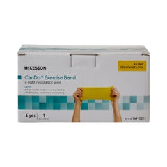 McKesson CanDo Yellow Extra Light Resistance Exercise Band - 6 Yard Roll, 5 Inch Width