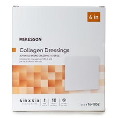 Collagen Alginate Wound Dressing - Sterile White Square for Chronic Wound Care