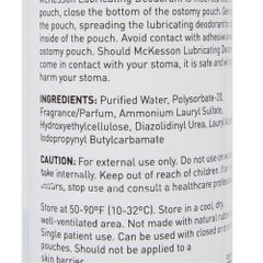 McKesson Lubricating Ostomy Appliance Deodorant - Clear Formula, Odor Elimination & Anti-Pancaking