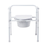 McKesson 3-in-1 Folding Commode Chair - Steel Frame, 350 lb Capacity, Adjustable Height 16-3/5" to 22-1/2"