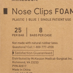 Disposable Foam Nose Clip for Spirometry - Blue Plastic with Soft Pads