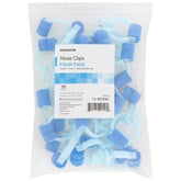 Disposable Foam Nose Clip for Spirometry - Blue Plastic with Soft Pads