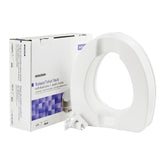 McKesson Raised Toilet Seat with Removable Padded Arms - Front-Locking Elevated Toilet Seat