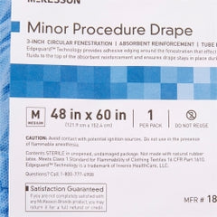 McKesson Surgical Minor Procedure Drape - SMS Fabric with Adhesive Fenestration
