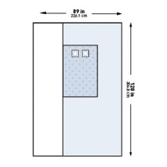 Cardiovascular Femoral Angiography Drape - Sterile SMS Fabric with Dual Aperture Design
