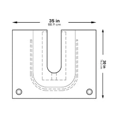 Orthopedic U-Drape with Pouch - Sterile Impervious Blue PE Film Surgical Drape