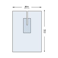 Orthopedic U-Drape with Split - Sterile Surgical Drape with 3M Adhesive & SMS Fabric
