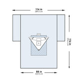 Heavy-Duty Knee Arthroscopy Drape - Blue SMS Fabric with Fluid Collection Pouch | 114x88x116 Inch