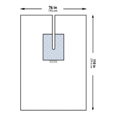 Professional Orthopedic U-Drape with Split - Sterile Surgical Drape with Advanced Fluid Management - SMS Fabric - Single Use