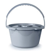 Plastic Handle Commode Bucket with Lid, 7.5 Quart - Case of 12