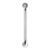 Wall Grab Bar Chrome Finish - Knurled Steel Safety Bar 250 lbs Capacity ADA Compliant