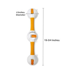 Plastic Suction-Cup Grab Bar - 300 lbs Capacity ADA Compliant Safety Handle for Bathroom