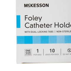 McKesson Foley Catheter Holder with Dual-Locking Tabs - 2" x 24" Leg Strap, Latex-Free