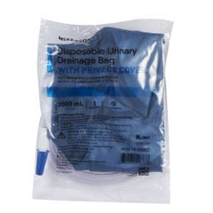 McKesson Urinary Drainage Bag 2000mL with 48 Inch Tube, Anti-Reflux Chamber & Privacy Cover