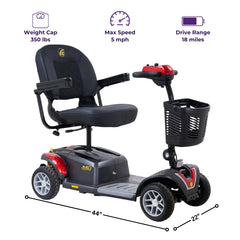 Buzzaround EX 4-Wheel Mobility Scooter by Golden Technologies - Portable Travel Electric Scooter 155 lbs