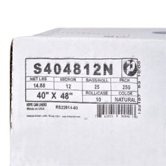 Heavy Duty Trash Bags - 45 Gallon - Star Seal Bottom - Coreless Interleaved Rolls - 250 Count