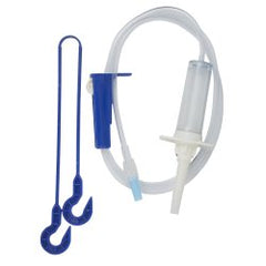 Secondary IV Administration Set - 40 Inch Tubing with Roller Clamp - Sterile Gravity Infusion System