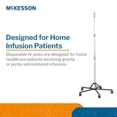 Disposable Aluminum IV Stand - Lightweight Portable Medical Infusion Pole for Home Healthcare