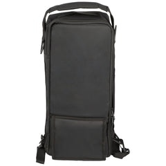 Feeding Pump Backpack - Polyester Enteral Nutrition Carrier with Clear PVC Window, Black