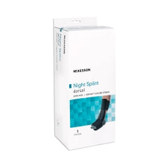 Dorsal Night Splint for Plantar Fasciitis - Hook and Loop Adjustable Black