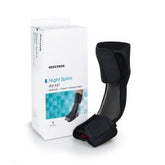 Dorsal Night Splint for Plantar Fasciitis - Hook and Loop Adjustable Black