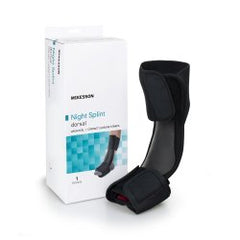 Dorsal Night Splint for Plantar Fasciitis - Hook and Loop Adjustable Black