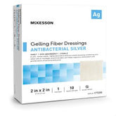 Silver Gelling Fiber Dressing Sterile - Ionic Silver Antimicrobial Wound Care Square