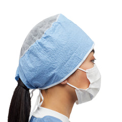 Disposable Surgeon Cap - Blue - One Size Fits Most - Latex-Free OR Head Covering