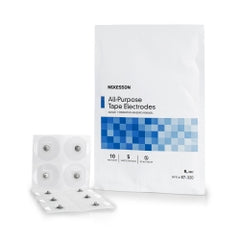 McKesson ECG Monitoring Electrodes - 1-3/4 Inch Round - Silver/Silver Chloride - Conductive Adhesive Gel - FSA/HSA Eligible