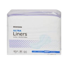 McKesson Ultra Incontinence Liners Heavy Absorbency - 27" Contoured Unisex Disposable Pads