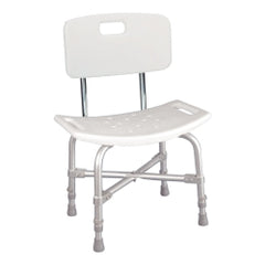 Bariatric Bath Bench with Backrest - 500 lbs Capacity - Adjustable Height 14-19" - 20" Seat Width