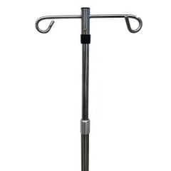 Medline Aluminium Deluxe Five Leg IV Pole - Heavy-Duty Medical IV Stand 48.5"-82" Height Adjustable (Case of 2)