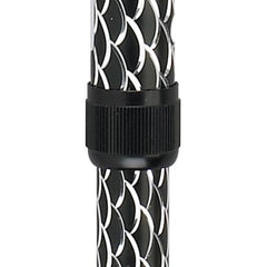 Offset Handle Cane Black Wave