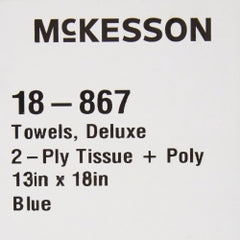 Medical Procedure Towel - Premium 2-Ply Tissue with Polyback Protection, 13x18 Inch