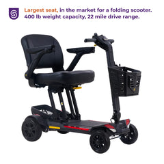 Buzzaround Carry On HD Folding Mobility Scooter - 400 lb Capacity, 22 Mile Range, Travel-Friendly