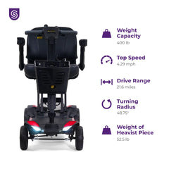 Buzzaround Carry On HD Folding Mobility Scooter - 400 lb Capacity, 22 Mile Range, Travel-Friendly