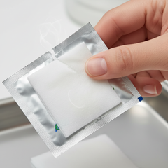 2-Ply Pad Being Removed from Packet
